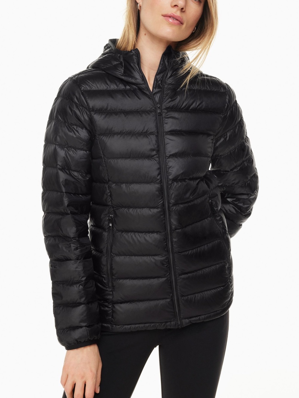 ARITZIA Babaton The Foundation Puffer Black Down Hooded Puffer Jacket XL
